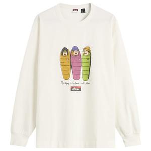 Эко-Гибридная футболка с длинным рукавом и графическим принтом Nanga, белый