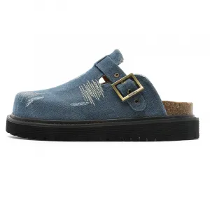 PLO CART Закрытые тапочки унисекс синие, цвет Blue