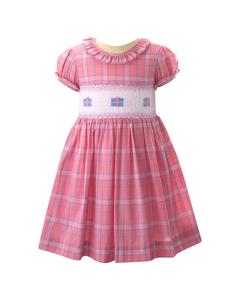 Подарочное платье Rachel Riley со сборками, розовый