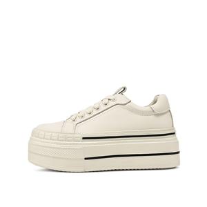 Rosa Bianca Легкие дышащие низкие скейтерские туфли для женщин с эффектом увеличения роста Экрю, цвет Ecru