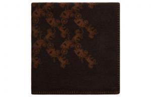 Вязаный шарф унисекс каштаново-коричневый COACH