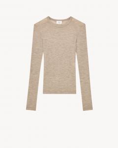 Топ из шерсти SAINT LAURENT, бежевый