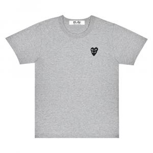 Футболка Comme des Garçons PLAY Stacked Heart Short-Sleeve, серый