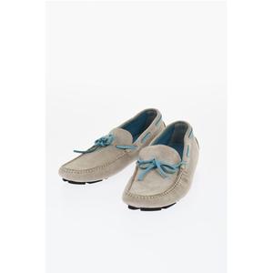 Туфли ID Suede Boat Deck с контрастной отделкой Corneliani, бежевый