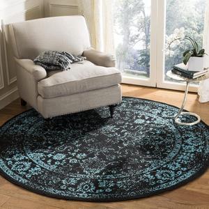 Ковер Safavieh Adirondack ADR109K круглый, 183х183 см, черный/бирюзовый