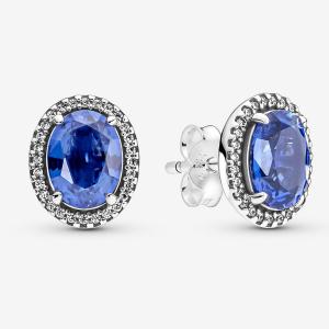 Серьги Pandora Sparkling Statement Halo, синий