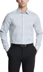 Мужская рубашка Calvin Klein, не требующая глажки, эластичная, приталенная, однотонная, Medium Blue