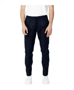 Простые брюки из льна и вискозы Antony Morato, синий