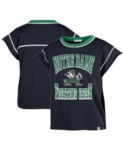 Женская темно-синяя обрезанная футболка Notre Dame Fighting Irish Sound Up Maya '47 Brand, синий
