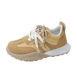 EGCHI Женские низкие кеды желтые, цвет Yellow