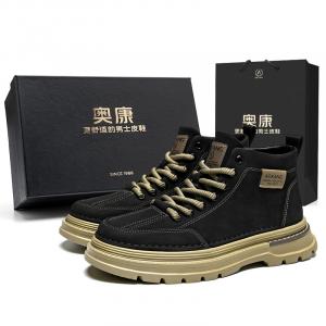 Короткий ботинок Мартин мужской эксклюзивная коробка AOKANG, черный (стандартный размер спортивной обуви)