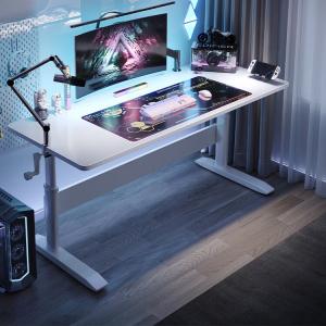 Naijia регулируемый по высоте стол Naijia домашний компьютерный стол игровой стол и комплект стула для игр прямых трансляций рабочего места Basic White 80*60CM