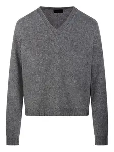 Свитер с V-образным вырезом Roberto Collina, серый