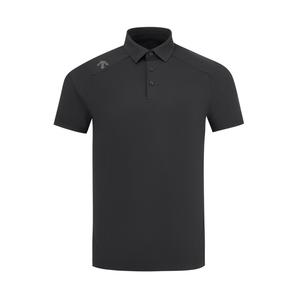 Тренировочная короткая рукав поло мужская DESCENTE, черный