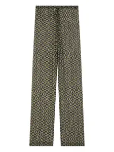 Брюки с геометричным узором DRIES VAN NOTEN, зеленый