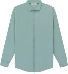 Рубашка Fear of God Essentials Filled Nylon Shirt Jacket 'Sycamore', зеленый