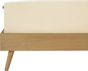 Простыня на резинке Jersey Elastane Elli | 97% хлопок | 3% эластан | для матрасов размером от 140x200 см до 160x220 см | высота матраса до 30 см | кремовый Schiesser