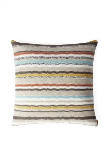 Полосатая зигзагообразная подушка Missoni Home, нейтральный
