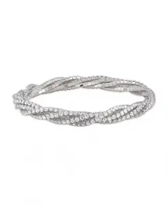 Эластичный браслет из 5 рядов кристаллов серебристого тона Macy'S, silver