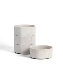 Набор из 4 мисок для хлопьев Haven Stone Lain, beige