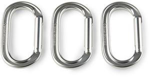 Овальный карабин — упаковка из 3 шт. Black Diamond, серый