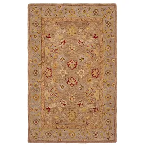 Ковер из шерсти Anatolia Florence с цветочным узором в рамке Safavieh, мультиколор, 92x153 см