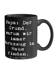 Кружка для папы с надписью "Папа" в черном цвете Mr. & Mrs. Panda