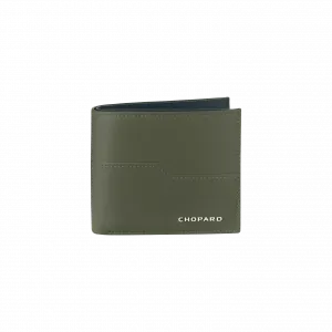 Кошелек Chopard Heritage small wallet - Телячья кожа зеленого / синего цвета