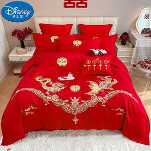 Disney Комплект постельного белья из 4 предметов (простыня на резинке 150 см, пододеяльник 200х230 см), цвет Dragon and phoenix symbolizing auspiciousness