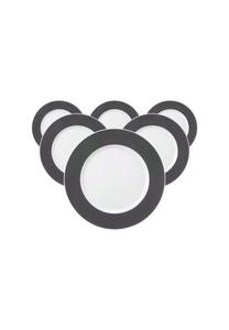 Набор из 6 обеденных тарелок No limits moments ø 24 см No limits Seltmann Weiden, бело-серые