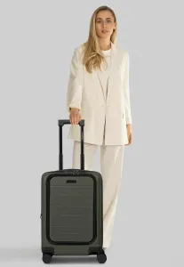London laptopfach mit dehnfalte wheeled suitcase Police, Cool Olive