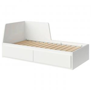 Каркас кушетки с 2 ящиками FLEKKE IKEA, 80x200 см, белый