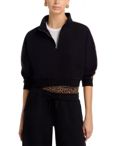 Толстовка с леопардовым принтом и эффектом потертости, на молнии до середины груди Vintage Havana, черный