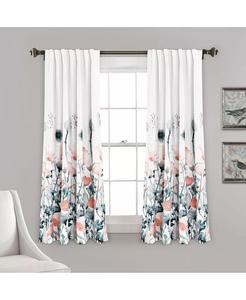 Оконные шторы Zuri Flora со светофильтрами Lush Decor, синий