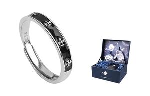 MAGICPOLE Кольца из 925 стерлингового серебра мужские Silver/Black