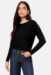 Джемпер с пуговицами на плечах, укороченный размер Friends Like These, Black