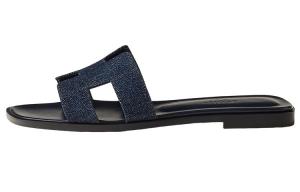Сандалии HERMES Oran Sandal Bleu Brut Denim