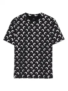 Топ с принтом Marine Serre, черный