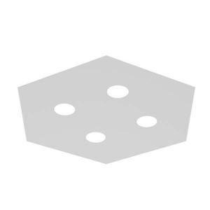 Потолочный светильник Lumicom River Hex 4X, 65x4x65 см, белый