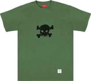 Футболка Supreme Skull Short-Sleeve Top 'Olive', зеленый