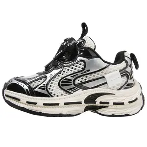 Нескользящие, износостойкие, дышащие низкие детские кроссовки для повседневной носки MAIBUXIONG, черный