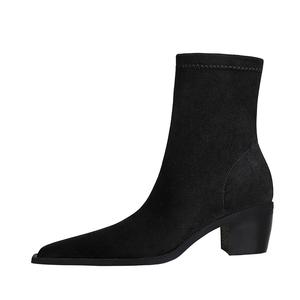 QITUMAUL Ботильоны женские черные