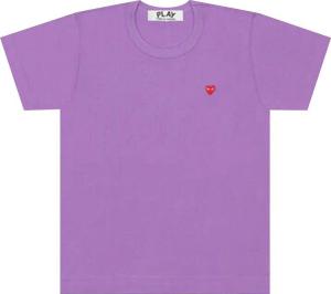 Футболка Comme des Garçons PLAY Small Red Heart T-Shirt 'Purple', фиолетовый