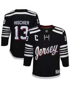 Черная альтернативная игровая футболка New Jersey Devils 2021/22 Premier для больших мальчиков, модель Nico Hischier Outerstuff