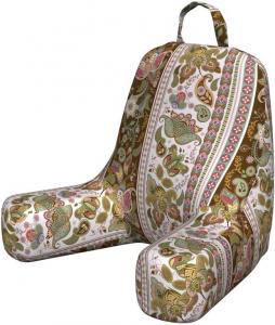 Наволочка для подушки для чтения Ambesonne в восточном стиле, классический восточный цветочный мотив с узором «пейсли», богемный принт, зелено-розовый, мягкая, без наполнителя, размер S, многоцветная., Multicolor