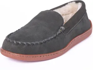 Мужские тапочки Minnetonka с плюшевой подкладкой и жесткой подошвой