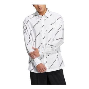 Рубашка adidas originals Printing Alphabet Full Print Long Sleeves Shirt Unisex White, мультиколор