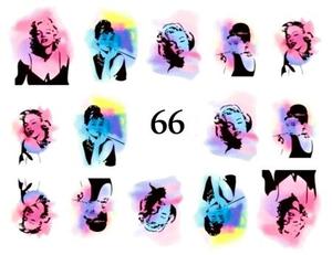 Водные наклейки для ногтей - №66, inna