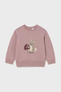 Детский свитер из смесовой шерсти Mayoral, розовый