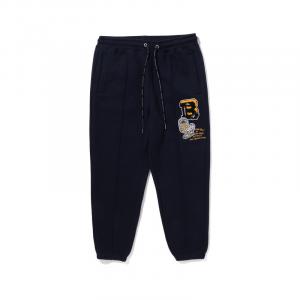 Брюки Bape College Badges A BATHING APE, синий
